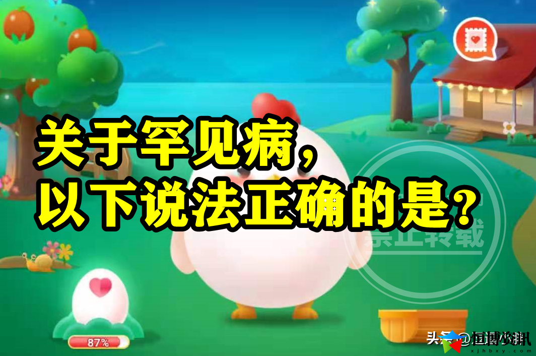 2月28日蚂蚁庄园最新答题答案_关于罕见病说法正确的是什么呢